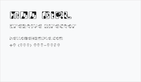 MOO GIRL Business Card