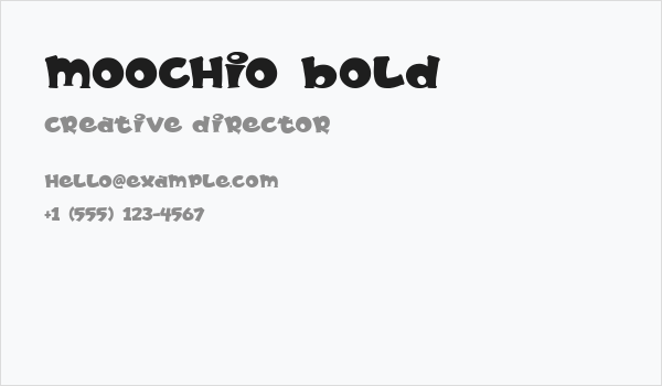 MOOCHIO Bold Business Card