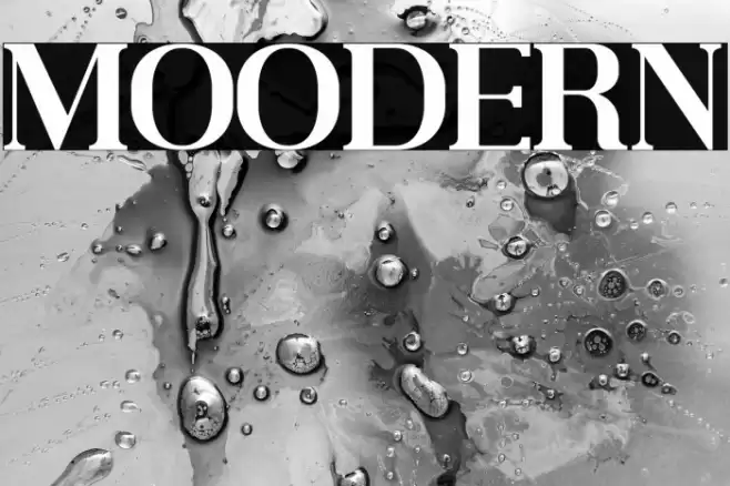 MOODERN Font examples