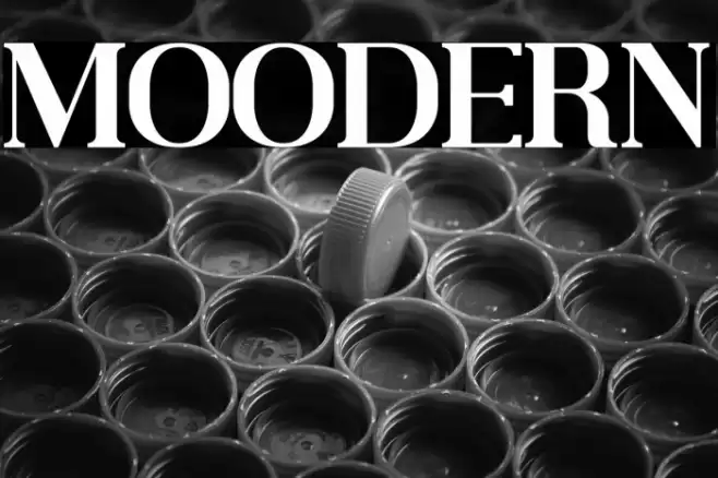 MOODERN Font examples