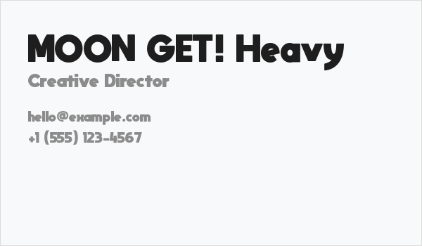 MOON GET! Heavy Business Card