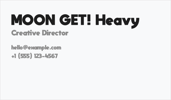 MOON GET! Heavy Business Card
