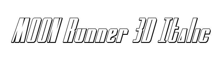 MOON Runner 3D Italic  フリーフォントのダウンロード