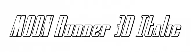 MOON Runner 3D Italic  font caratteri gratis