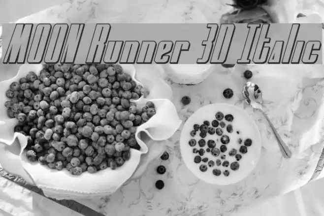 MOON Runner 3D Italic  examples