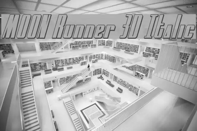 MOON Runner 3D Italic  examples