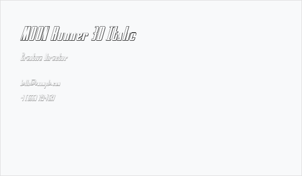 MOON Runner 3D Italic Business Card