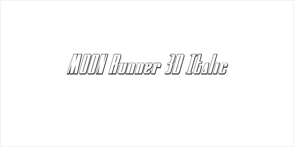 MOON Runner 3D Italic Logo