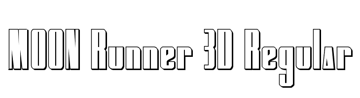 MOON Runner 3D Regular Caratteri