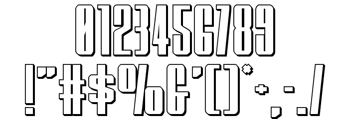 MOON Runner 3D Regular Font OTHER CHARS