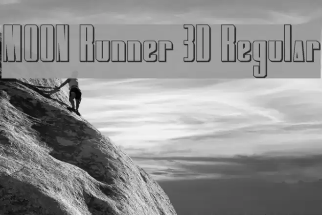 MOON Runner 3D Regular Fonte examples