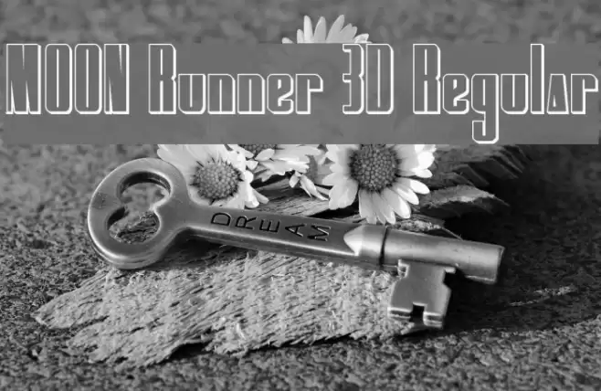 MOON Runner 3D Regular Fonte examples