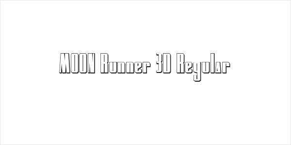MOON Runner 3D Regular Logo