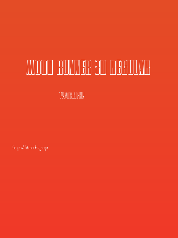 MOON Runner 3D Regular Poster