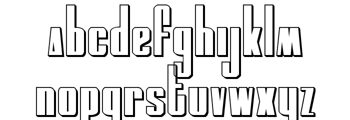 MOON Runner 3D Regular Font LOWERCASE