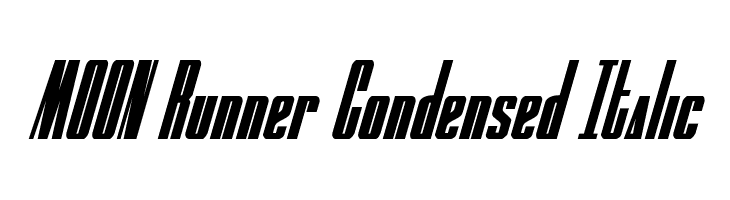 MOON Runner Condensed Italic  font caratteri gratis