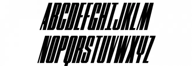 MOON Runner Condensed Italic फ़ॉन्ट अपरकेस
