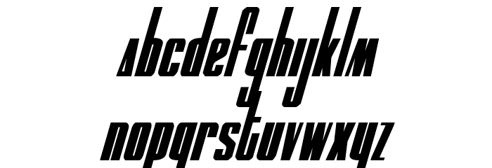 MOON Runner Condensed Italic Font LOWERCASE