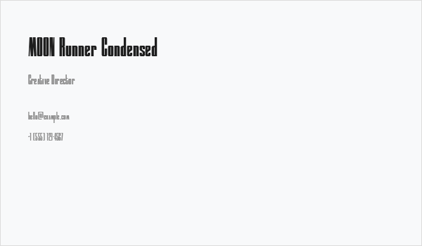MOON Runner Condensed Business Card