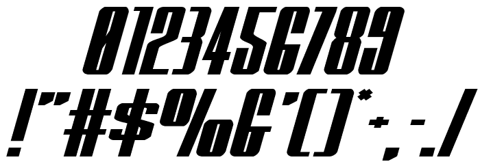 MOON Runner Expanded Italic Font OTHER CHARS