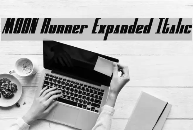 MOON Runner Expanded Italic Caratteri examples