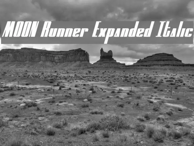 MOON Runner Expanded Italic Caratteri examples