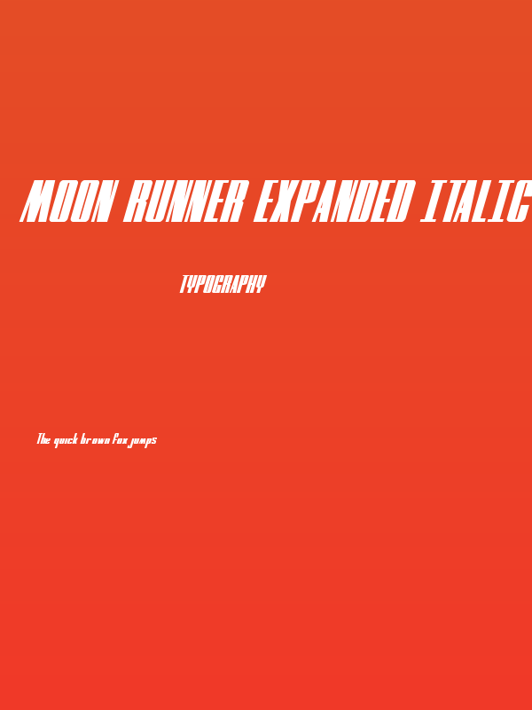 MOON Runner Expanded Italic Poster
