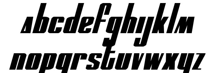 MOON Runner Expanded Italic Font LOWERCASE
