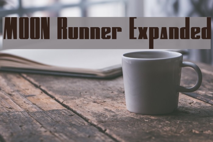 MOON Runner Expanded Font examples