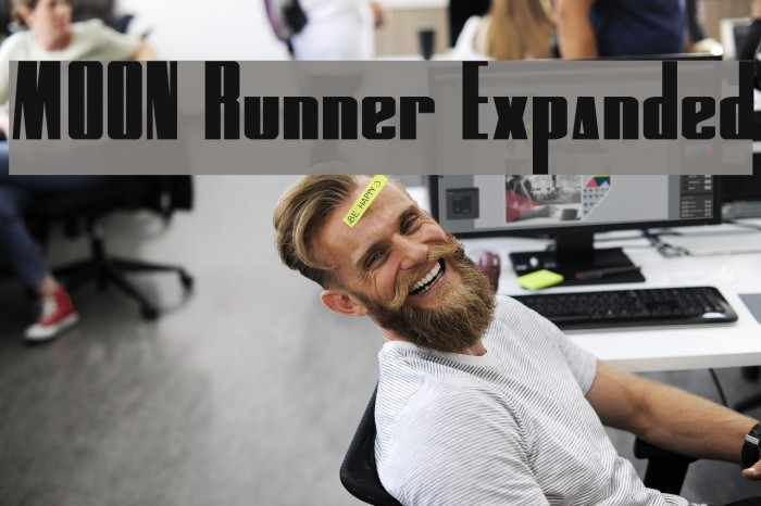 MOON Runner Expanded Font examples