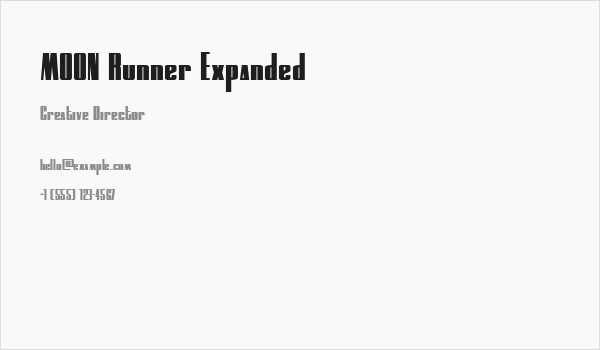 MOON Runner Expanded Business Card