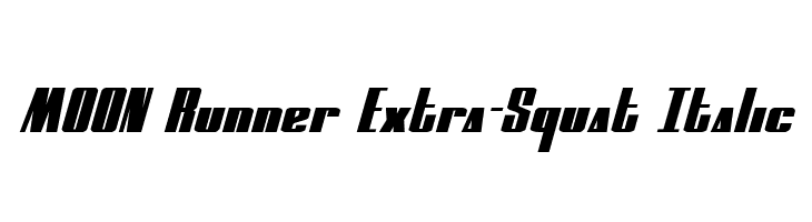 MOON Runner Extra-Squat Italic  नि: शुल्क फ़ॉन्ट्स डाउनलोड
