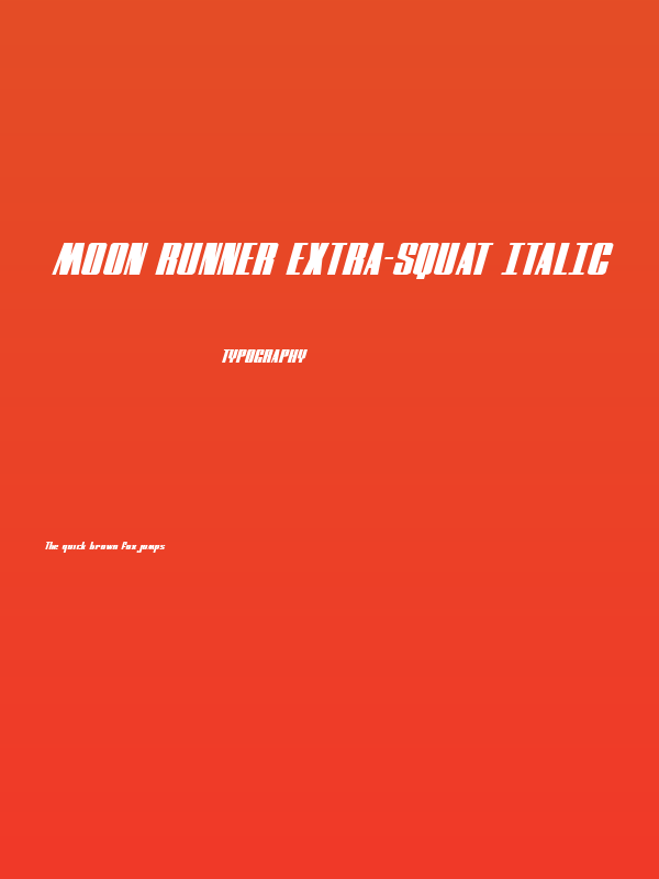 MOON Runner Extra-Squat Italic Poster