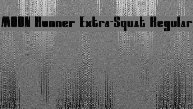 MOON Runner Extra-Squat Regular Font examples