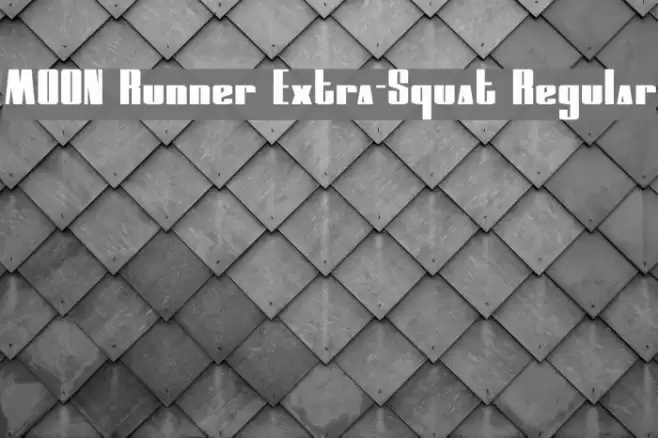MOON Runner Extra-Squat Regular Font examples