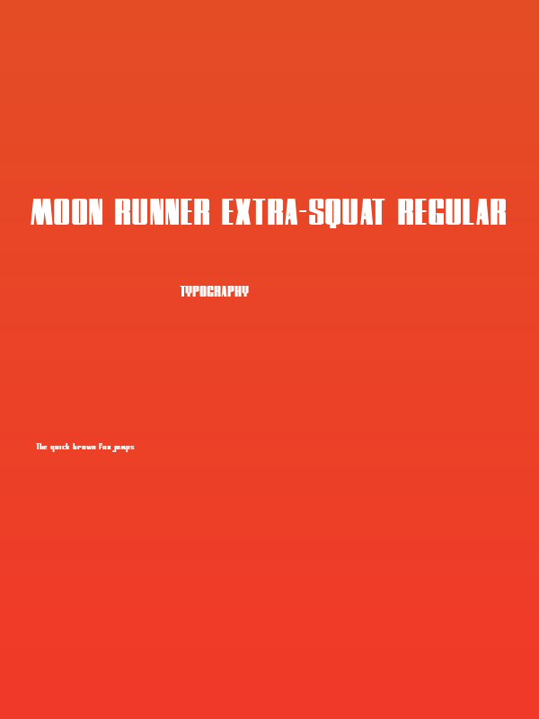 MOON Runner Extra-Squat Regular Poster