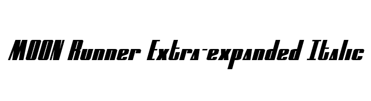 MOON Runner Extra-expanded Italic  フリーフォントのダウンロード