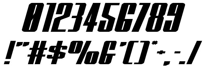 MOON Runner Extra-expanded Italic Font OTHER CHARS