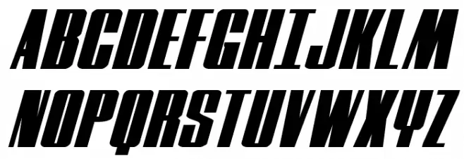 MOON Runner Extra-expanded Italic Polices MAJUSCULES