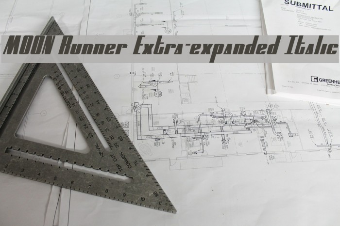 MOON Runner Extra-expanded Italic Font examples