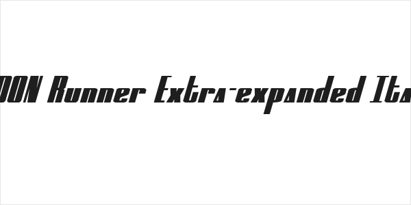 MOON Runner Extra-expanded Italic Logo