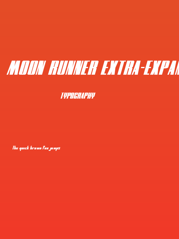 MOON Runner Extra-expanded Italic Poster