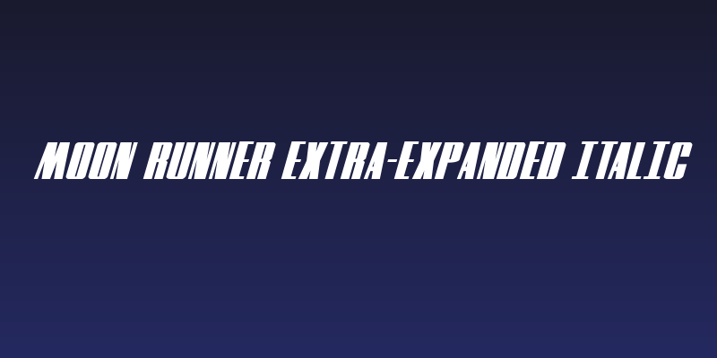 MOON Runner Extra-expanded Italic Social Header
