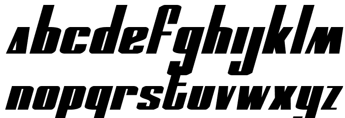 MOON Runner Extra-expanded Italic Font LOWERCASE