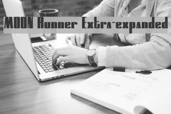 MOON Runner Extra-expanded Font examples