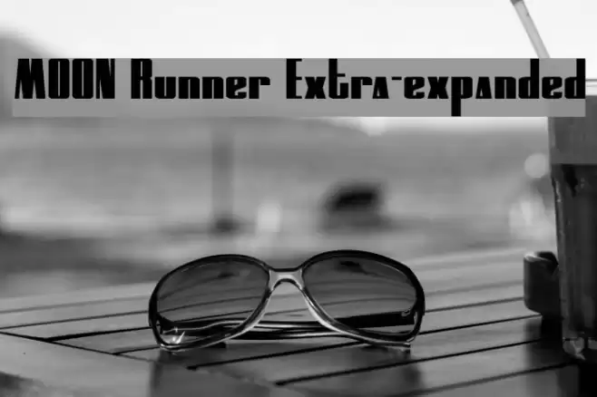 MOON Runner Extra-expanded Font examples