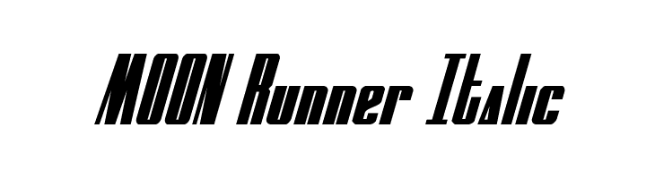 MOON Runner Italic  Free Fonts Download