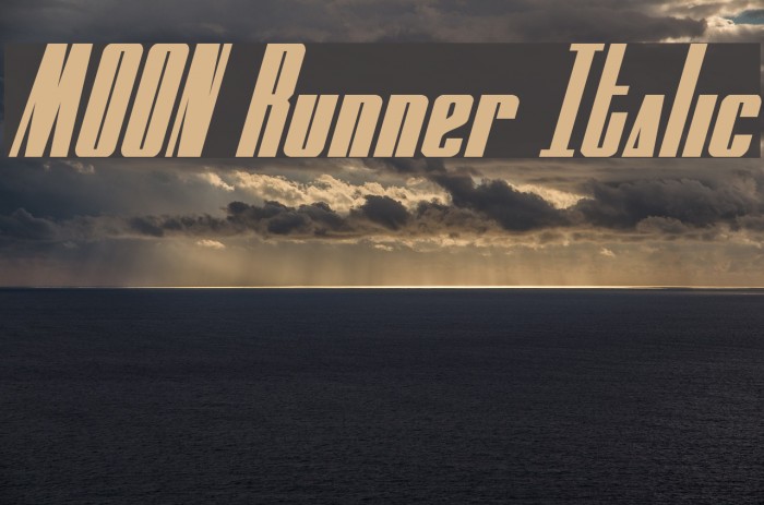 MOON Runner Italic Font examples