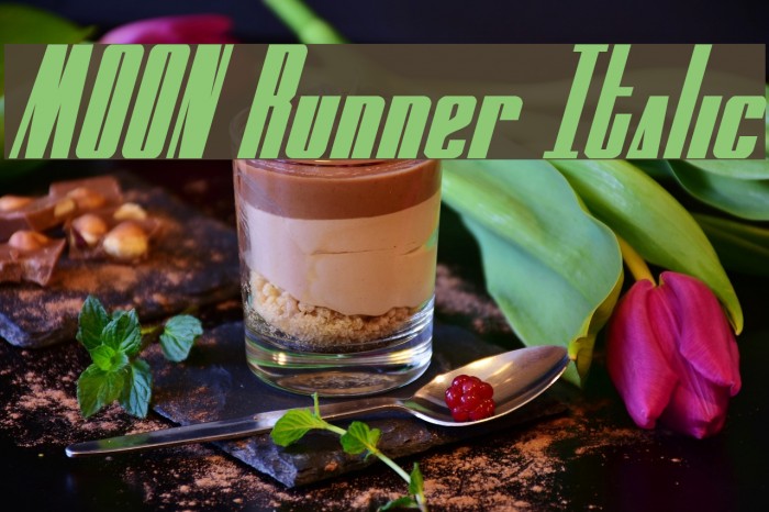 MOON Runner Italic Font examples