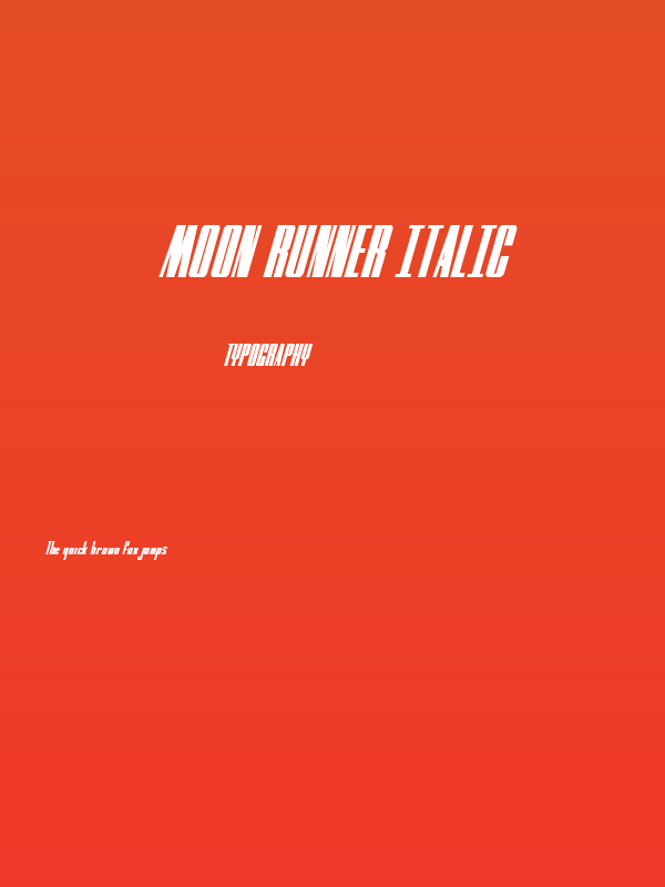 MOON Runner Italic Poster